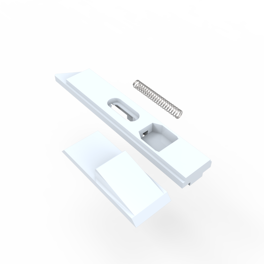 Verrou intérieur en kit, blanc-bleu (bte-1000pcs)
