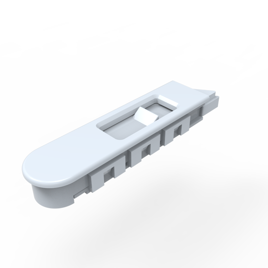 Verrou rond, blanc-bleu