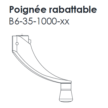 Folding handle black (box-200pcs)