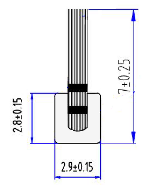 Coupe-froid balai PolarTek base-carré 1 rlx L:762m PBC H.7mm 2.9mm x 2.8mm noir (bte-2rlx)