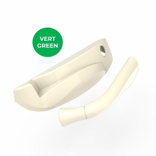 Kit couvercle/poignée pour opérateur ACME decore LH double/RH simple blanc-crème (bte-10pcs)