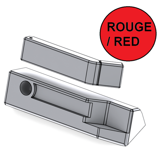 Poignée pour opérateur ACME evolu RH (point rouge) blanc-bleu (bte-10pcs)