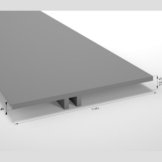 MHT10 plastic profile for fixed glazed side panels L:130 mm and for frame profiles L:3000mm (PC)