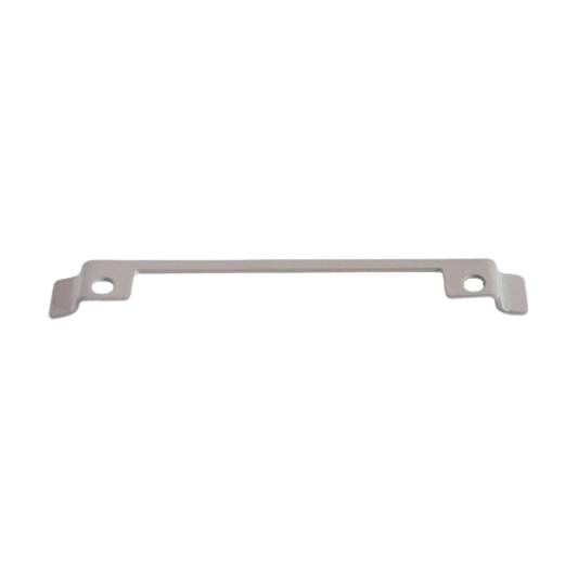 Plaque de vissage pour barrure pour aluminium, trous à 97mm E:4.3mm, peinturé( bte - 100 pcs)