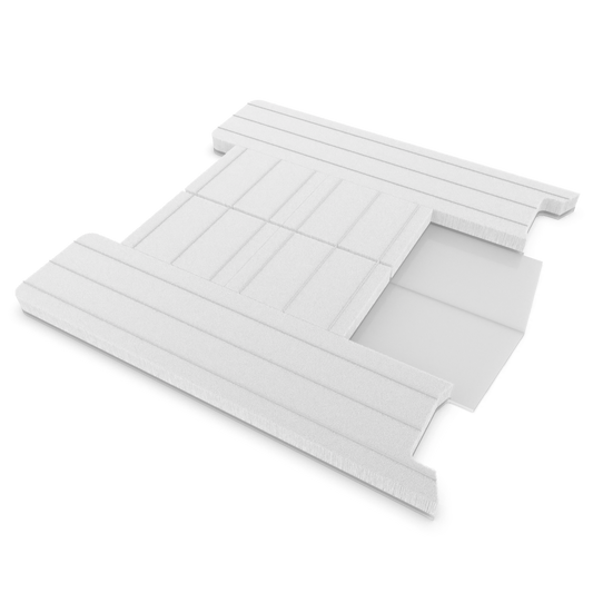 Hybride dust-plug ProTek adhesive back custom QFS 3 LH/RH L:50.8mm .200" 106.7mm white (bx - 500pc)