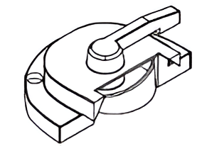 Verrou rond série 05BG barrure volet (bte-200pcs)