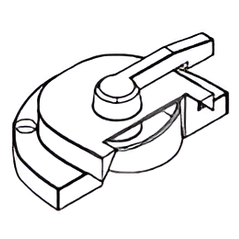 Sash lock ag serie 8500AG, black, (Box-200pcs)