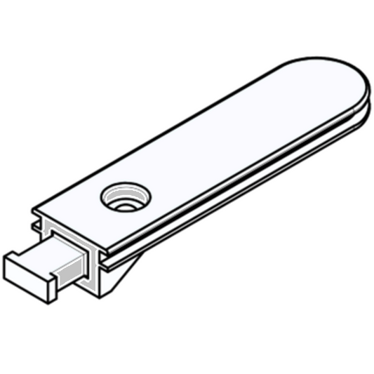 Barre de pivot extérieure 1 trou blanc (bte-500pcs)