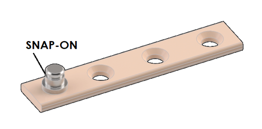 Équerre de coin plat ambidextre snap-on , peinturé (bte-500pcs)