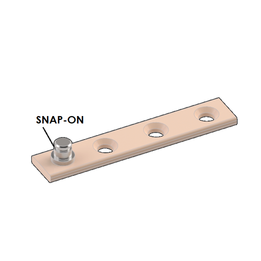 Équerre de coin plat ambidextre snap-on , peinturé (bte-500pcs)