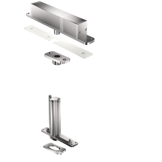 FritsJurgens Set - System 3 TP-R Class AA - squared - stainless floor plate+white ceiling cover