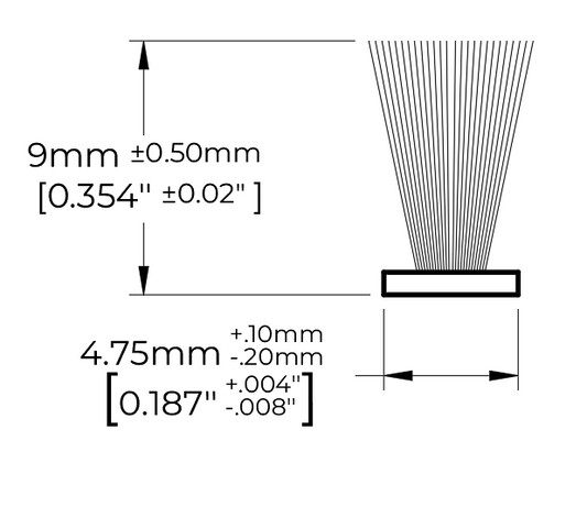 *Coupe-froid balai PolarTek base-t tissée 1 rlx L:2000' PB .350" .187" noir (bte-2rlx)