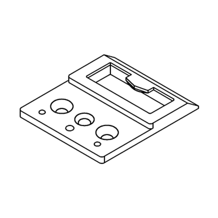 Gâche pour barrure de volet - 00k2 blanc (bte-1000pcs)