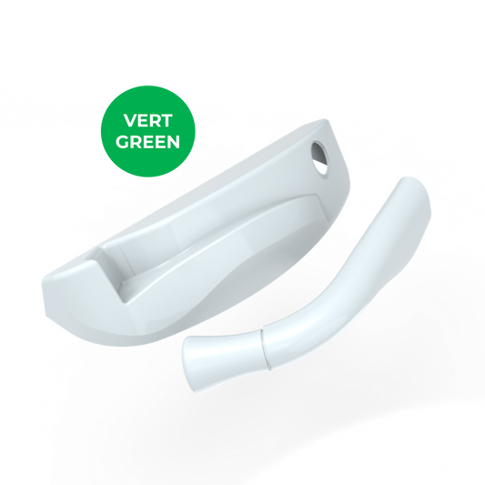 Kit couvercle/poignée pour opérateur ACME decore LH double/RH simple blanc-bleu (bte-10pcs)