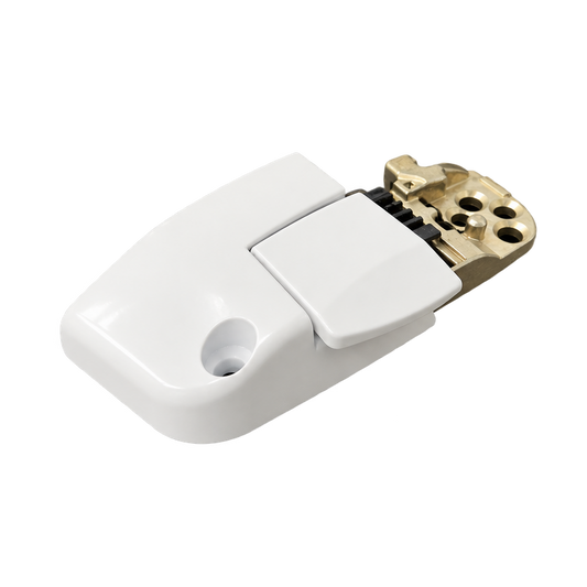 Barrure de volet "Flip-Lock" gamme ROTO - mécanisme & couvercle blanc-bleu (bt-200pcs)