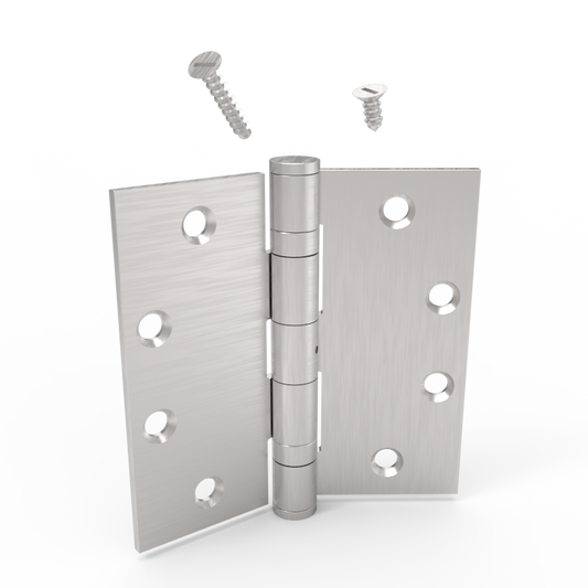 4.5"x4.5" hinge, SQ, NRP, assembled, screws (box-60pcs)