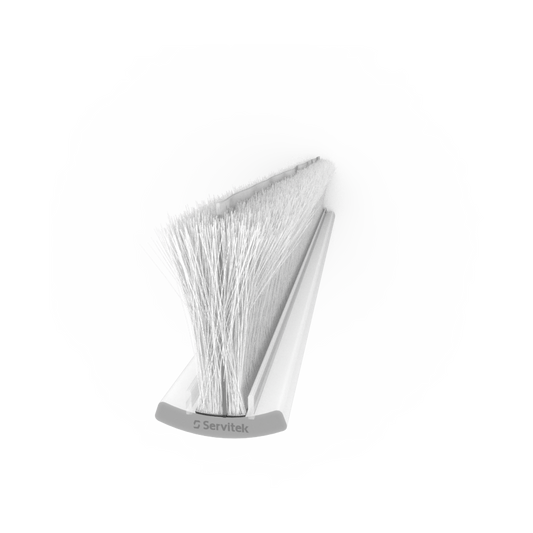 Extruded U brush PolarTek weather stripping.187"