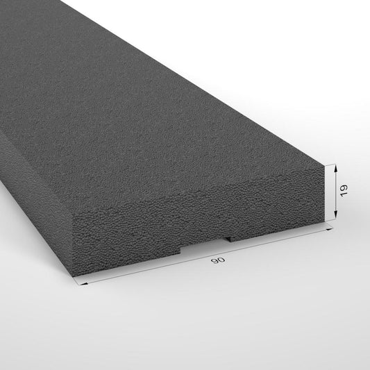 MHT20 magnetic plastic accessory holder profile, black, L:4500mm (PC)