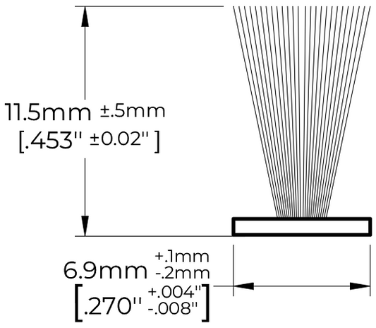 Coupe-froid balai PolarTek base-t tissée 1 rlx L:1500' PB .450" .270" gris (bte-2rlx)