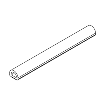 Coupe-froid mousse adhésif epdm coupé L:3'' blanc (PC)
