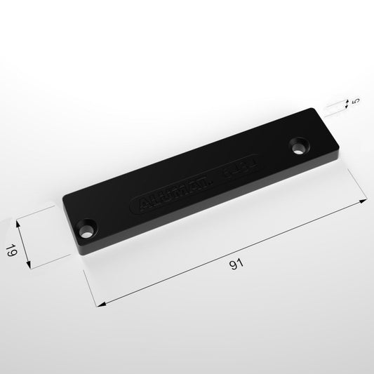 Black closing plates for MPI floor profile, with butyl seal and 4 fixing screws (Pair)