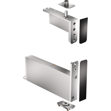 FritsJurgens Kit - System M+ 40 mm Classe B - Flush arrondie - plaques en inox+recouvrement noires