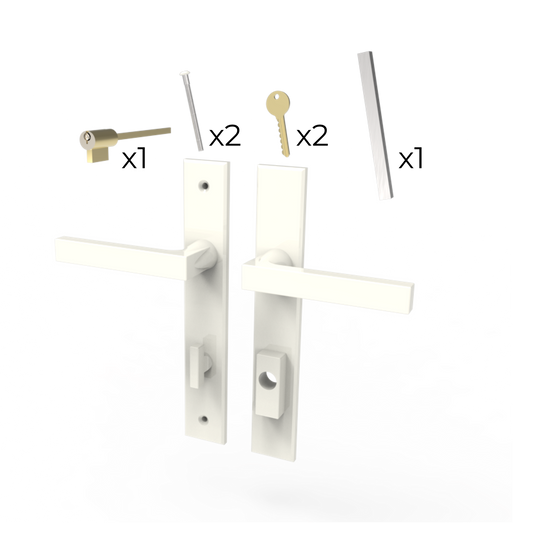 Dallas HLS8000 active handle set, 101mm door thickness (PC)
