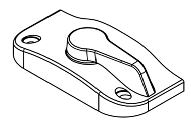Verrou a arrondi .688" (bte-400pcs)