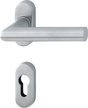 Poignées Amsterdam Inox, Carré 7 long. 160mm, fourreau 8m, Ressort double action