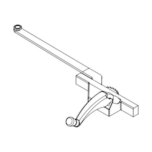 Opérateur bras simple frontal, avec joint, cap. cannelé,  9,5  NOIR LH (bte-20pcs)