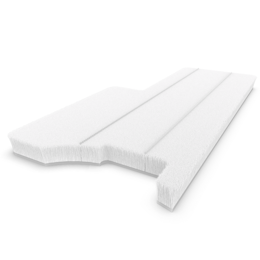 Dust-plug ProTek adhesive back custom QFS 2 L:49.2mm .250" 101.6mm white (box-500pcs)