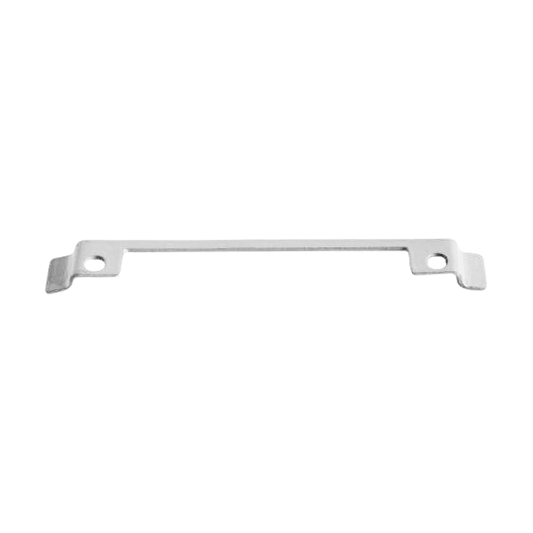 Plaque de vissage pour barrure pour aluminium, trous à 97mm E:4.3mm, inox (bte-500 pcs)