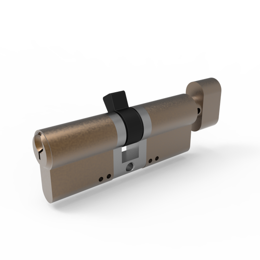 Cylindre européen isolé thermiquement SecuriTek avec bouton contemporain