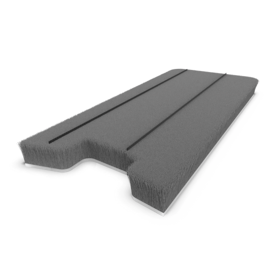 Dust-plug ProTek adhesive back custom QFS 2 L:34mm .250" 84mm grey LH (box-500pcs)