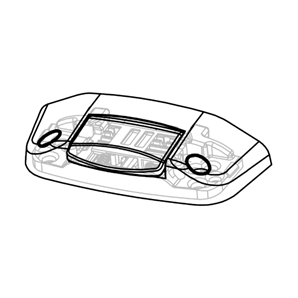 Barrure de volet "Flip-Lock" gamme ROTO - mécanisme & couvercle blanc-bleu (bt-200pcs)