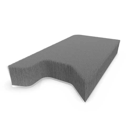 Dust-plug ProTek adhesive back custom NF L:25mm .315" 49mm grey (box-1500pcs)