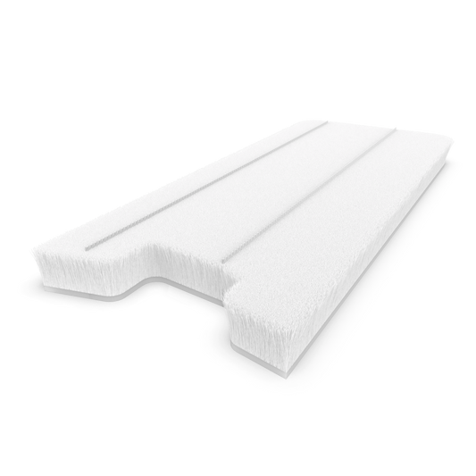 Dust-plug ProTek adhesive back custom QFS 2 L:34mm .250" 84mm white (box-1000pcs)
