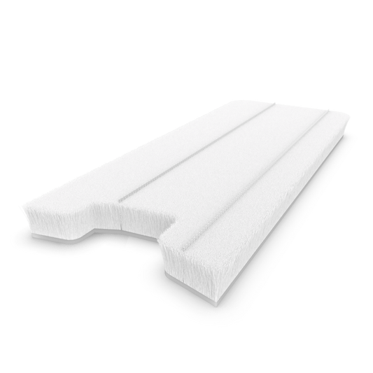 Dust-plug ProTek adhesive back custom QFS 2 L:34mm .250" 84mm white (box-1000pcs)