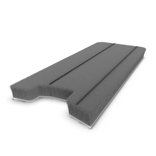 Dust-plug ProTek adhesive back custom QFS 2 L:34mm .250" 84mm grey RH (box-500pcs)