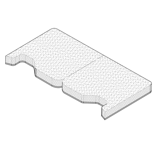 Dust-plug ProTek adhesive back custom QFS 3 L:49.2mm .250" L:97" mm white (box-500pcs)