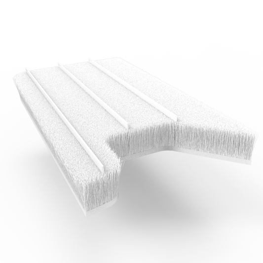 Dust-plug ProTek adhesive back custom LH QFS 3 L:49mm .200" 25.4mm white (box-500pcs)