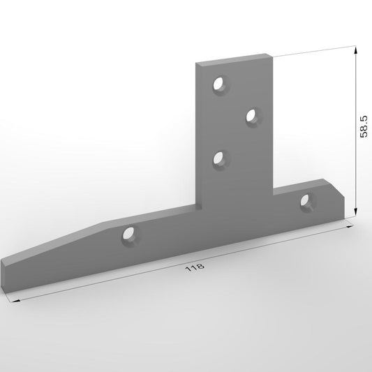 Plaque de fixation pour MHT/1+3G joint pré-percé 80 vis de fixation, 4,1×55 mm (paire)