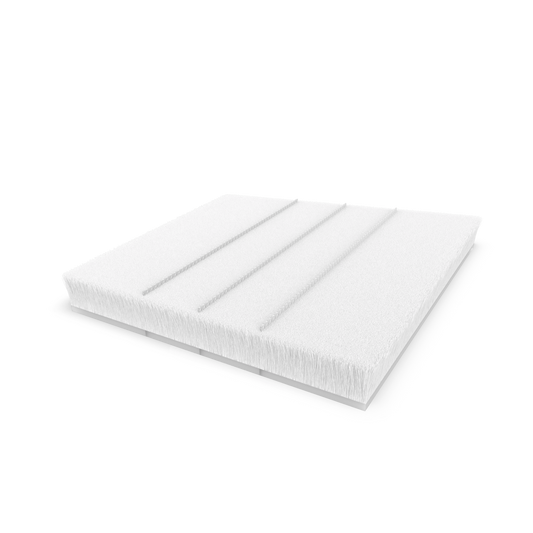 Dust-plug ProTek adhesive back custom QFS 3 left L:38mm .200" 44mm white (box-250pcs)
