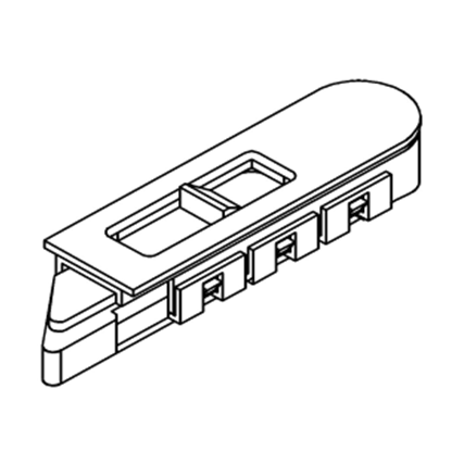 Round tilt-latch, blue-white