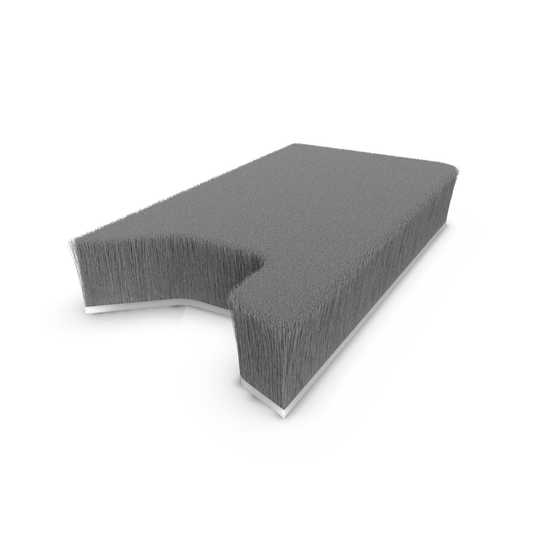 Dust-plug ProTek adhesive back custom NF L:25mm .315" 49mm grey (box-1500pcs)