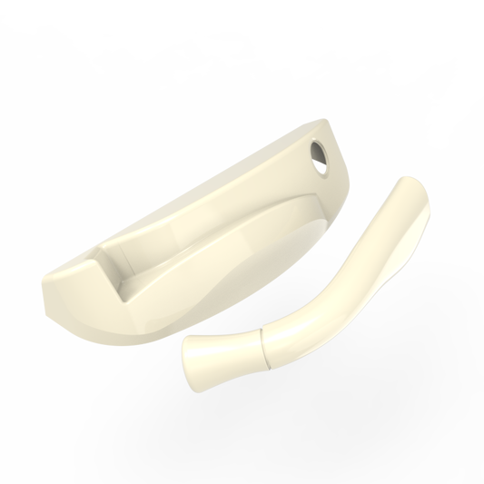 Kit couvercle/poignée pour opérateur ACME decore LH double/RH simple blanc-crème (bte-10pcs)