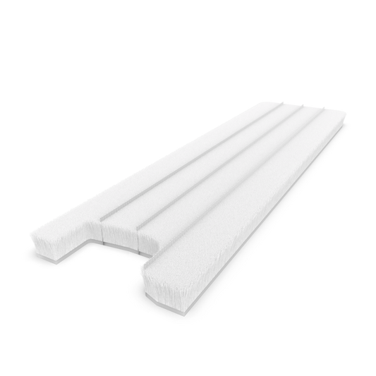 Dust-plug ProTek adhesive back custom QFS 3 L:31mm .200" 114mm LH white (box-500pcs)
