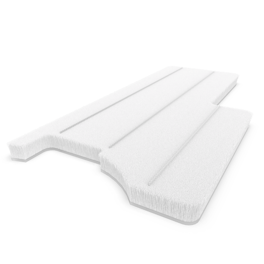 Dust-plug ProTek adhesive back custom QFS 3 L:49.2mm .200" 101.6mm white (box-500pcs)