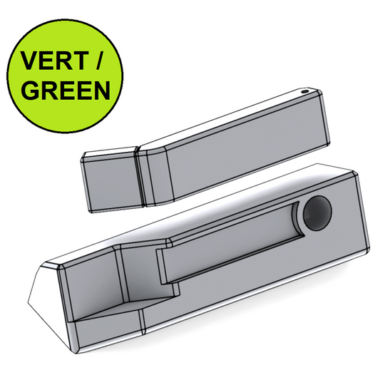 DISCONTINUED - Evolu handle / cover (green dot) blue-white -78(box-10pcs)