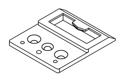 Gâche pour barrure de volet  - 00k2 blanc (bte-1000pcs)